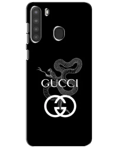 Чехол для Samsung Galaxy A21 (A215) с картинкой «Gucci — серебряная змея»