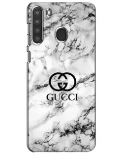 Чехол для Samsung Galaxy A21 (A215) с картинкой «Gucci — мраморный шик»