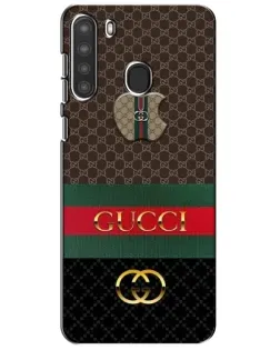Чехол для Samsung Galaxy A21 (A215) с картинкой «Gucci — брендированный десерт»