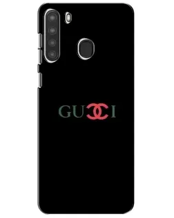 Чехол для Samsung Galaxy A21 (A215) с картинкой «Gucci — красный градиент»