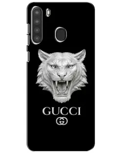 Чохол для Samsung Galaxy A21 (A215) з картинкою «Gucci — срібний лев»