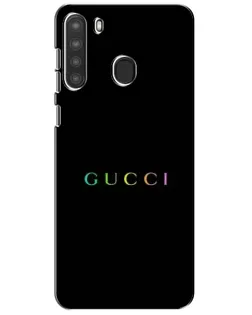 Чохол для Samsung Galaxy A21 (A215) з картинкою «Gucci — неоновий мінімалізм»