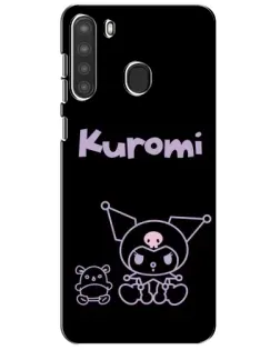 Чехол для Samsung Galaxy A21 (A215) с картинкой «Kuromi — черный минимализм» Чехол для Samsung Galaxy A21 (A215) с картинкой «Kuromi — черный минимализм»