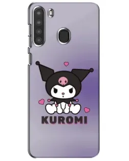 Чехол для Samsung Galaxy A21 (A215) с картинкой «Kuromi — фиолетовый арт»
