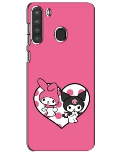 Чехол для Samsung Galaxy A21 (A215) с картинкой «Kuromi и My Melody»