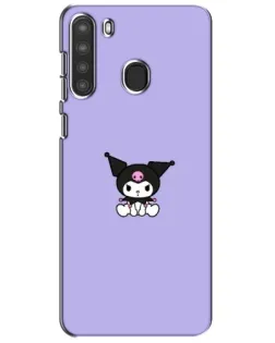 Чехол для Samsung Galaxy A21 (A215) с картинкой «Kuromi — фиолетовый минимализм»