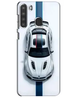 Чехол для Samsung Galaxy A21 (A215) с картинкой «Вид сверху — BMW M»
