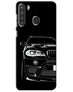 Чехол для Samsung Galaxy A21 (A215) с картинкой «Темный силуэт BMW»