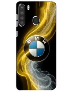 Чехол для Samsung Galaxy A21 (A215) с картинкой «Золотистый дым BMW»