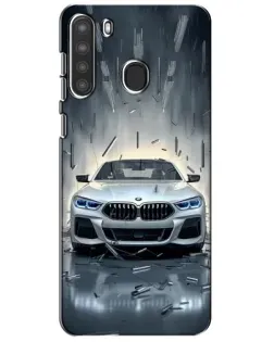 Чехол для Samsung Galaxy A21 (A215) с картинкой «BMW в свете фар»