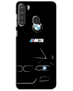 Чехол для Samsung Galaxy A21 (A215) с картинкой «Минималистичный принт BMW M3»