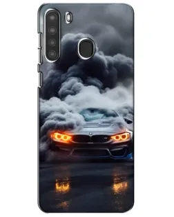 Чехол для Samsung Galaxy A21 (A215) с картинкой «BMW в дыму»