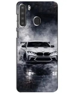 Чехол для Samsung Galaxy A21 (A215) с картинкой «BMW сквозь туман»