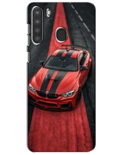 Чехол для Samsung Galaxy A21 (A215) с картинкой «BMW на красной дорожке»