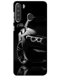 Чохол для Samsung Galaxy A21 (A215) з картинкою «Чорна BMW — профіль»