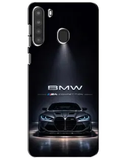 Чохол для Samsung Galaxy A21 (A215) з картинкою «BMW крізь нічне місто»