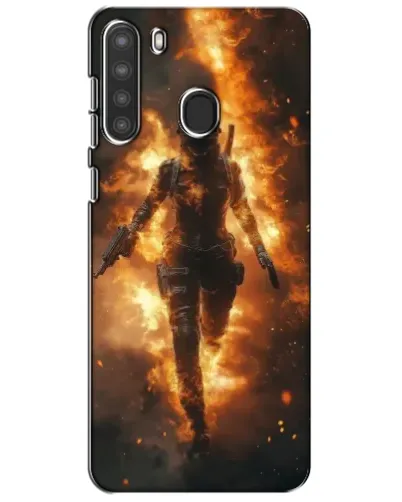 Чехол для Samsung Galaxy A21 (A215) с картинкой «BMW — скорость в дожде»