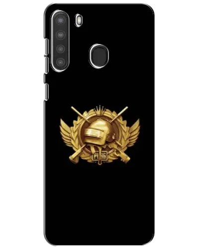 Чехол для Samsung Galaxy A21 (A215) с картинкой «PUBG — оранжевый градиент»