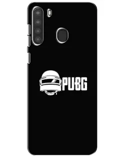 Чехол для Samsung Galaxy A21 (A215) с картинкой «PUBG — классический лого»