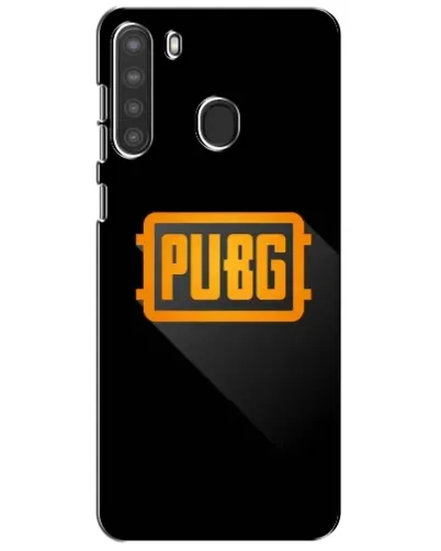 Чехол для Samsung Galaxy A21 (A215) с картинкой «PUBG — рамка лого»