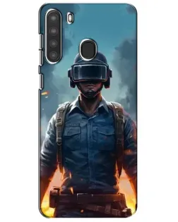 Чехол для Samsung Galaxy A21 (A215) с картинкой «PUBG — реалистичный герой»