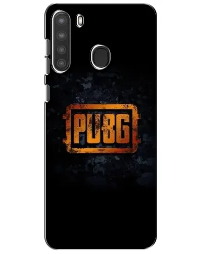 Чехол для Samsung Galaxy A21 (A215) с картинкой «PUBG — золотой логотип»