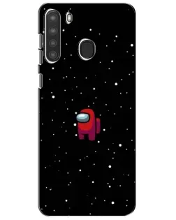 Чехол для Samsung Galaxy A21 (A215) с картинкой «Красный Among Us»
