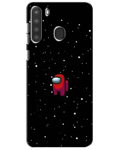 Чехол для Samsung Galaxy A21 (A215) с картинкой «Красный Among Us»