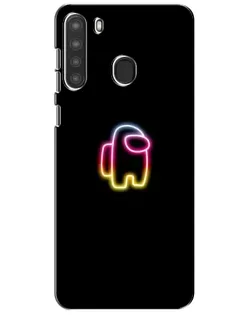 Чехол для Samsung Galaxy A21 (A215) с картинкой «Among Us градиент»