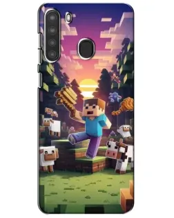 Чехол для Samsung Galaxy A21 (A215) с картинкой «Стив на ферме» Чехол для Samsung Galaxy A21 (A215) с картинкой «Стив на ферме»
