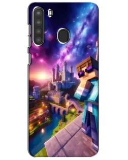 Чехол для Samsung Galaxy A21 (A215) с картинкой «Стив и космос» Чехол для Samsung Galaxy A21 (A215) с картинкой «Стив и космос»