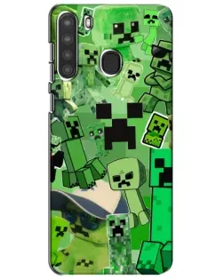 Чехол для Samsung Galaxy A21 (A215) с картинкой «Криперы Minecraft» Чехол для Samsung Galaxy A21 (A215) с картинкой «Криперы Minecraft»