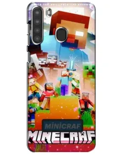 Чехол для Samsung Galaxy A21 (A215) с картинкой «Minecraft герои игры» Чехол для Samsung Galaxy A21 (A215) с картинкой «Minecraft герои игры»