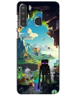 Чохол для Samsung Galaxy A21 (A215) з картинкою «Ендермен у лісі»