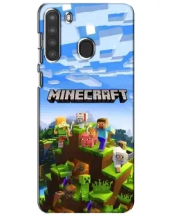 Чохол для Samsung Galaxy A21 (A215) з картинкою «Minecraft класичний світ»