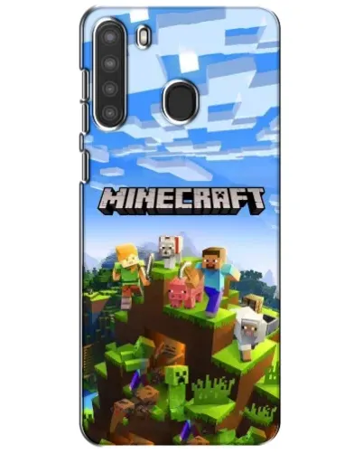 Чохол для Samsung Galaxy A21 (A215) з картинкою «Minecraft класичний світ» Чохол для Samsung Galaxy A21 (A215) з картинкою «Minecraft класичний світ»