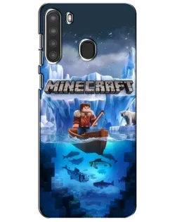 Чохол для Samsung Galaxy A21 (A215) з картинкою «Minecraft льодянийсвіт»