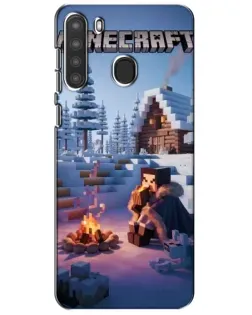 Чохол для Samsung Galaxy A21 (A215) з картинкою «Зимовий Minecraft»