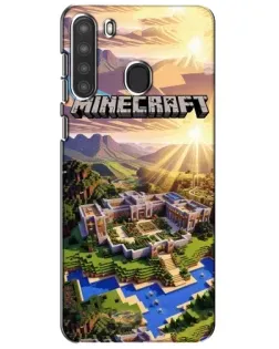 Чохол для Samsung Galaxy A21 (A215) з картинкою «Minecraft панорама»