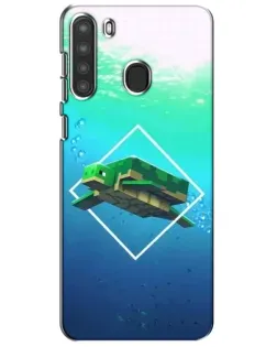 Чохол для Samsung Galaxy A21 (A215) з картинкою «Черепаха Minecraft»