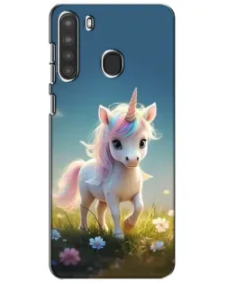 Чохол для Samsung Galaxy A21 (A215) з картинкою «Єдиноріг на галявині»