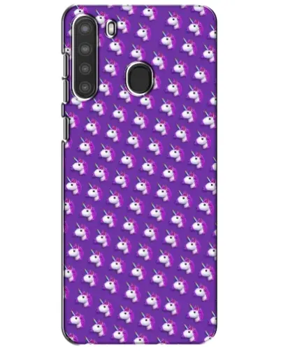 Чохол для Samsung Galaxy A21 (A215) з картинкою «Єдинороги на фіолетовому»