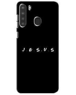 Чехол для Samsung Galaxy A21 (A215) с картинкой «Точки веры J.E.S.U.S.»