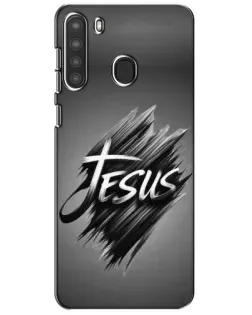 Чехол для Samsung Galaxy A21 (A215) с картинкой «Надпись Jesus Graffiti»