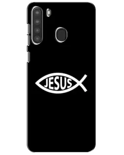 Чехол для Samsung Galaxy A21 (A215) с картинкой «Классический Jesus»