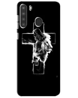 Чохол для Samsung Galaxy A21 (A215) з картинкою «Сяючий хрест Jesus»