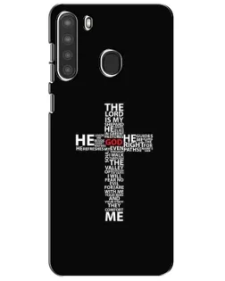 Чохол для Samsung Galaxy A21 (A215) з картинкою «Текстовий хрест»