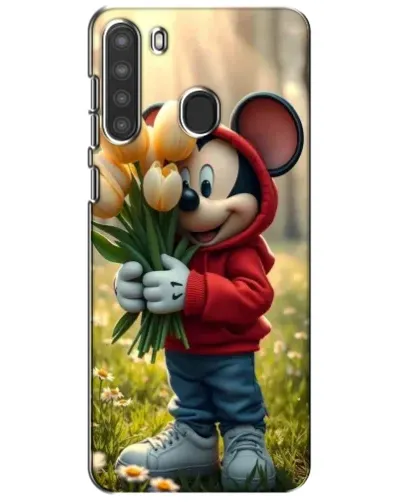 Чехол для Samsung Galaxy A21 (A215) с картинкой «Микки с тюльпанами» Чехол для Samsung Galaxy A21 (A215) с картинкой «Микки с тюльпанами»