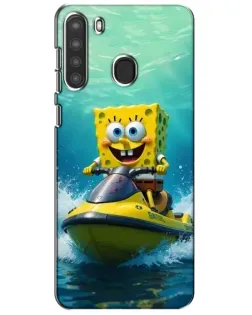 Чехол для Samsung Galaxy A21 (A215) с картинкой «Спанч Боб на гидроцикле» Чехол для Samsung Galaxy A21 (A215) с картинкой «Спанч Боб на гидроцикле»