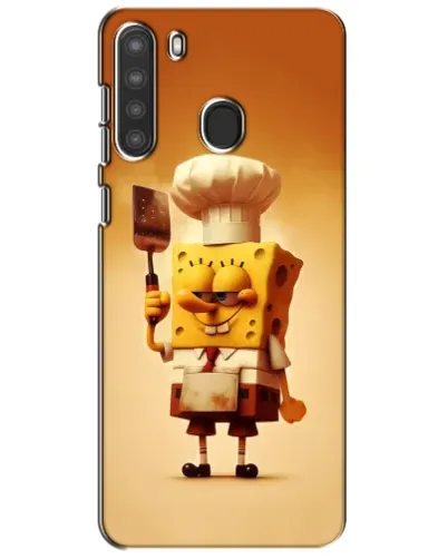Чехол для Samsung Galaxy A21 (A215) с картинкой «Губка Боб повар»
